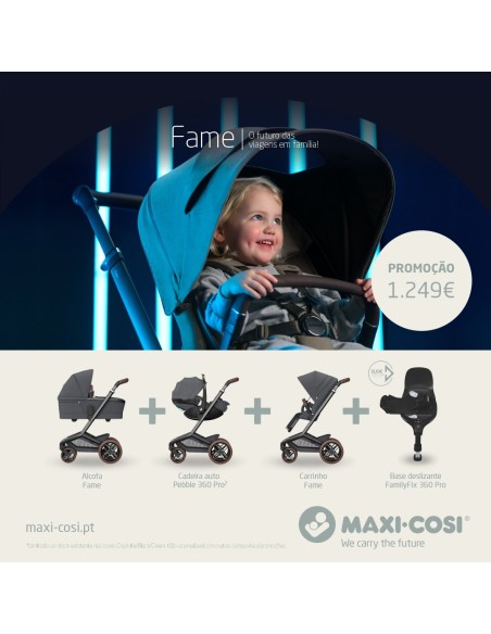 Maxi-Cosi Fame + Alcofa + Pebble 360 Pro2 + Base Familyfix 360 Pro